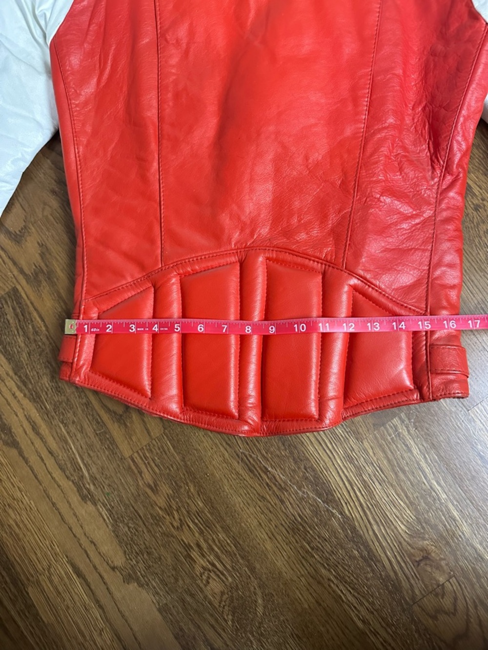 Vintage Honda Leather Motorcycle Racing Jacket Red White Blue Mens Size 42 - Picture 14 of 16